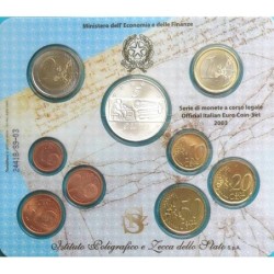 Italie - Coffret BU - 2003 - 1 cent à 2 euros + 5 euros