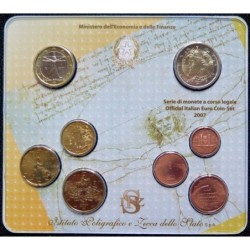 Italie - Plaquette BU - 2007 - 1 cent à 2 euros