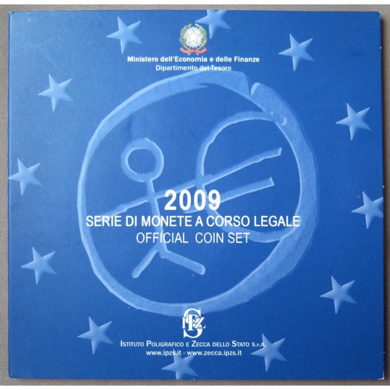 Italie - Coffret BU - 2009 - 1 cent à 2 euros + 2 euros commémo.