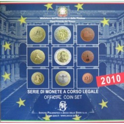 Italie - Coffret BU - 2010 - 1 cent à 2 euros + 2 euros commémo.