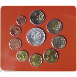 Italie - Coffret BU - 2010 - 1 cent à 2 euros + 2 euros commémo. + 5 euros