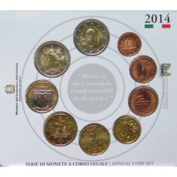 Italie - Coffret BU - 2014 - 1 cent à 2 euros + 2 euros commémo.