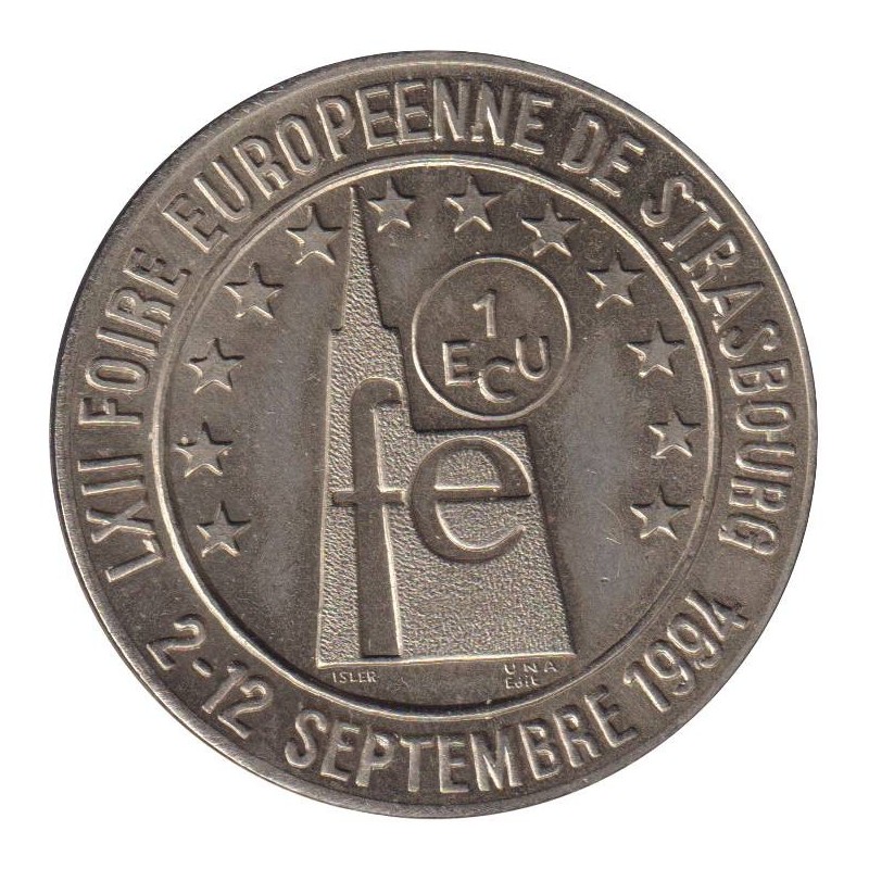 STRASBOURG - 1 ecu des villes - 1994 - Etat : SPL STRASBOURG - 1 ecu des villes - 1994 - Etat : SPL