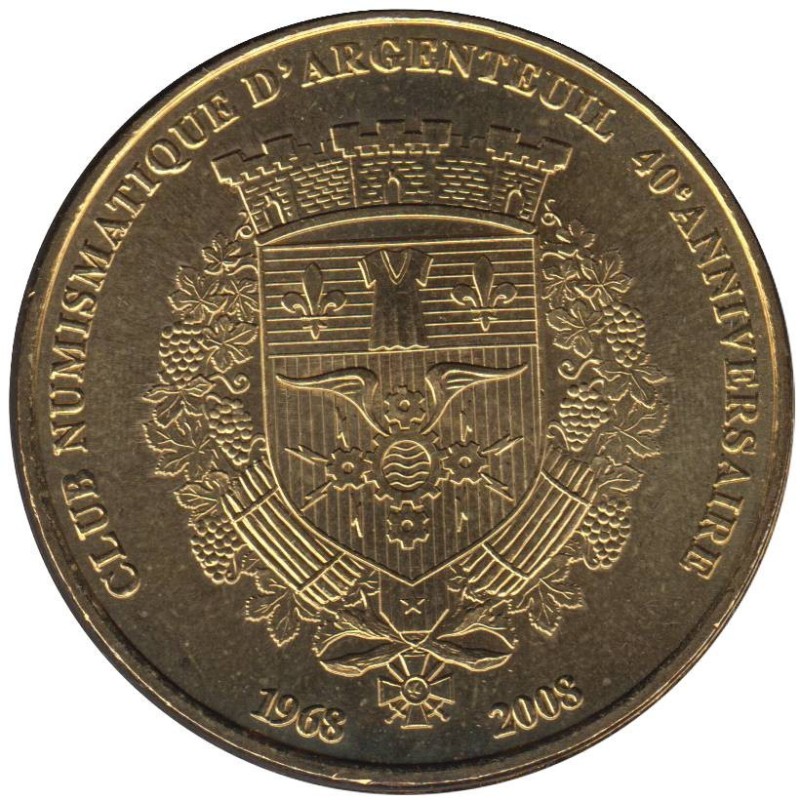 95-0690 - Club Numismatique d'Argenteuil - 40e anniversaire - Le blason - 2008