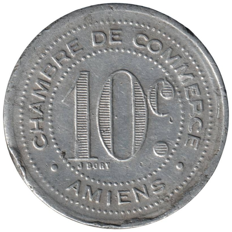 AMIENS - 1.1 - Monnaie de nécessité - 10 centimes 1920 - TB+ AMIENS - 1.1 - Monnaie de nécessité - 10 centimes 1920 - TB+