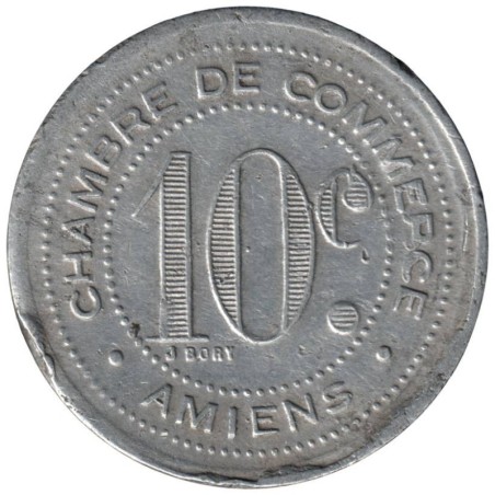 AMIENS - 1.1 - Monnaie de nécessité - 10 centimes 1920 - TB+ AMIENS - 1.1 - Monnaie de nécessité - 10 centimes 1920 - TB+