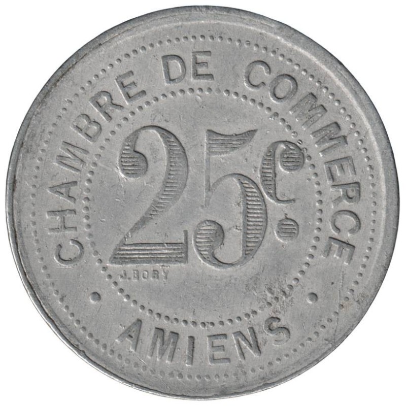 AMIENS - 1.2 - Monnaie de nécessité - 25 centimes 1920 - TTB AMIENS - 1.2 - Monnaie de nécessité - 25 centimes 1920 - TTB