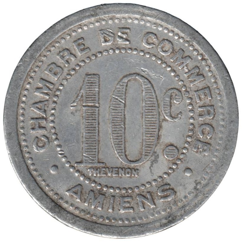 AMIENS - 1.4 - Monnaie de nécessité - 10 centimes 1921 - TB+ AMIENS - 1.4 - Monnaie de nécessité - 10 centimes 1921 - TB+