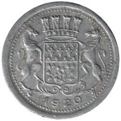 AMIENS - 1.1 - Monnaie de nécessité - 10 centimes 1920 - TB+