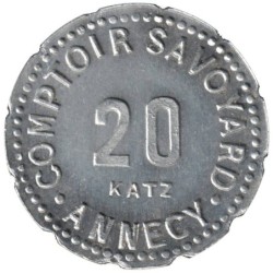 ANNECY - 2.2 - Monnaie de nécessité - Comptoir Savoyard - 20 centimes - SUP+