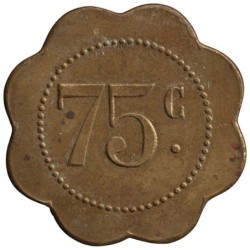 CANNES - 1.4 - Monnaie de nécessité - 75 centimes - TTB