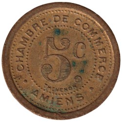 AMIENS - 1.11 - Monnaie de nécessité - 5 centimes 1921 - Essai - TTB