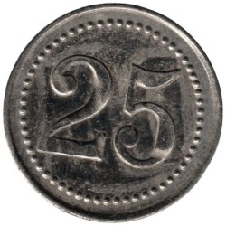 DIVERS - Monnaie de nécessité - D.M - 25 centimes - TTB+