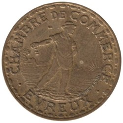 EVREUX - 1.4 - Monnaie de nécessité - 1 franc 1922 - TB+