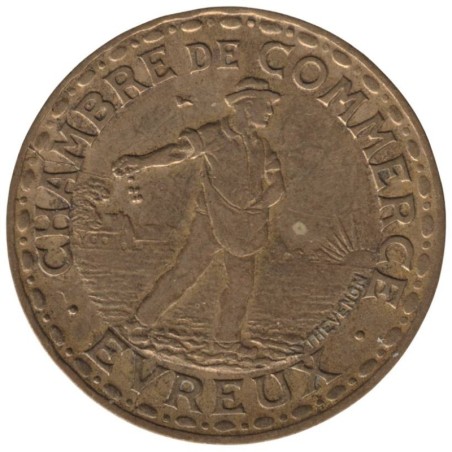 EVREUX - 1.4 - Monnaie de nécessité - 1 franc 1922 - TB+ EVREUX - 1.4 - Monnaie de nécessité - 1 franc 1922 - TB+