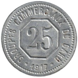 GARD - 1.2 - Monnaie de nécessité - 25 centimes 1917 - SUP-