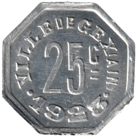 GEX - 1.3 - Monnaie de nécessité - 25 centimes 1923 - SUP GEX - 1.3 - Monnaie de nécessité - 25 centimes 1923 - SUP