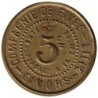 GIVORS - 2.1 - Monnaie de nécessité - Compagnie de Fives-Lille - 5 centimes - TB+