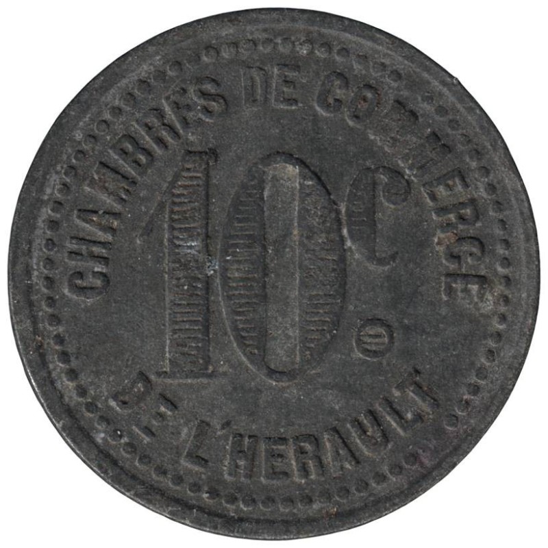 HERAULT - 2.2 - Monnaie de nécessité - 10 centimes - TTB