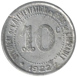 HERAULT - 3.6 - Monnaie de nécessité - 10 centimes 1922 - TB-