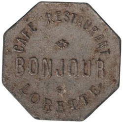 LORETTE - 2.1 - Monnaie de nécessité - Café Restaurant Bonjour - 12 1/2 cent - TB