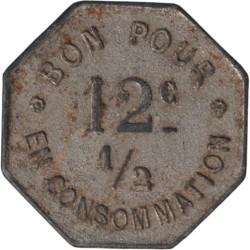 LORETTE - 2.1 - Monnaie de nécessité - Café Restaurant Bonjour - 12 1/2 cent - TB
