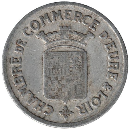 EURE ET LOIR - 1.3 - Monnaie de nécessité - 25 centimes 1922 - TB EURE ET LOIR - 1.3 - Monnaie de nécessité - 25 centimes 1922 - TB
