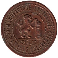 LYON - Monnaie de nécessité - Manufacture Lyonnaise de Matières Colorantes - Vin - TTB