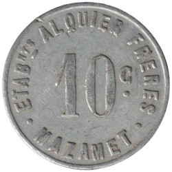 MAZAMET - 4.2 - Monnaie de nécessité - Alquier Frères - 5 centimes 1922 - TB