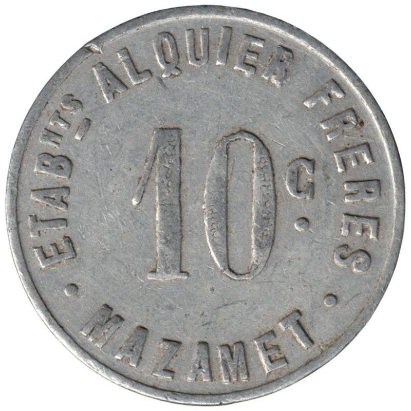 MAZAMET - 4.2 - Monnaie de nécessité - Alquier Frères - 5 centimes 1922 - TB