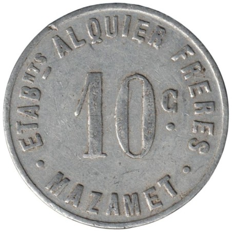 MAZAMET - 4.2 - Monnaie de nécessité - Alquier Frères - 5 centimes 1922 - TB MAZAMET - 4.2 - Monnaie de nécessité - Alquier Frères - 5 centimes 1922 - TB