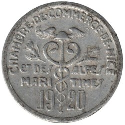 NICE - 1.1 - Monnaie de nécessité - 5 centimes 1920 - TB+
