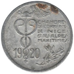 NICE - 1.2 - Monnaie de nécessité - 10 centimes 1920 - TB