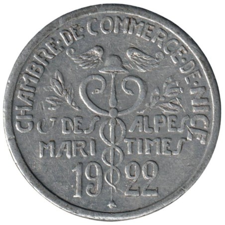 NICE - 1.3 - Monnaie de nécessité - 5 centimes 1922 - TTB+ NICE - 1.3 - Monnaie de nécessité - 5 centimes 1922 - TTB+
