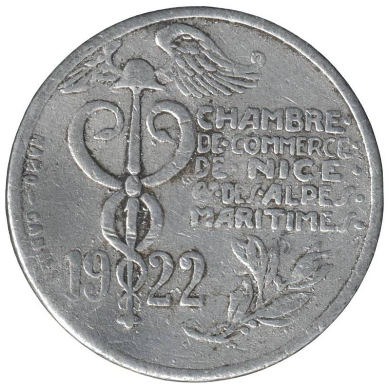 NICE - 1.4 - Monnaie de nécessité - 10 centimes 1922 - TB NICE - 1.4 - Monnaie de nécessité - 10 centimes 1922 - TB