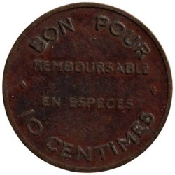 LYON - E3.1 - Monnaie de nécessité - Eden Bars - 10 centimes - TB+