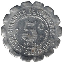 PROVENCALE (REGION) - 1.6 - Monnaie de nécessité - 5 centimes 1921 - TTB