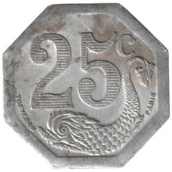 ROCHELLE (LA) - 1.6 - Monnaie de nécessité - 25 centimes 1922 - TTB