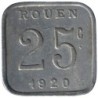 ROUEN - 2.3 - Monnaie de nécessité - 25 centimes 1920 - TTB-