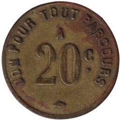 SAINT ETIENNE - 175.3 - Monnaie de nécessité - 20 centimes - Chiffres de 8mm - TB+