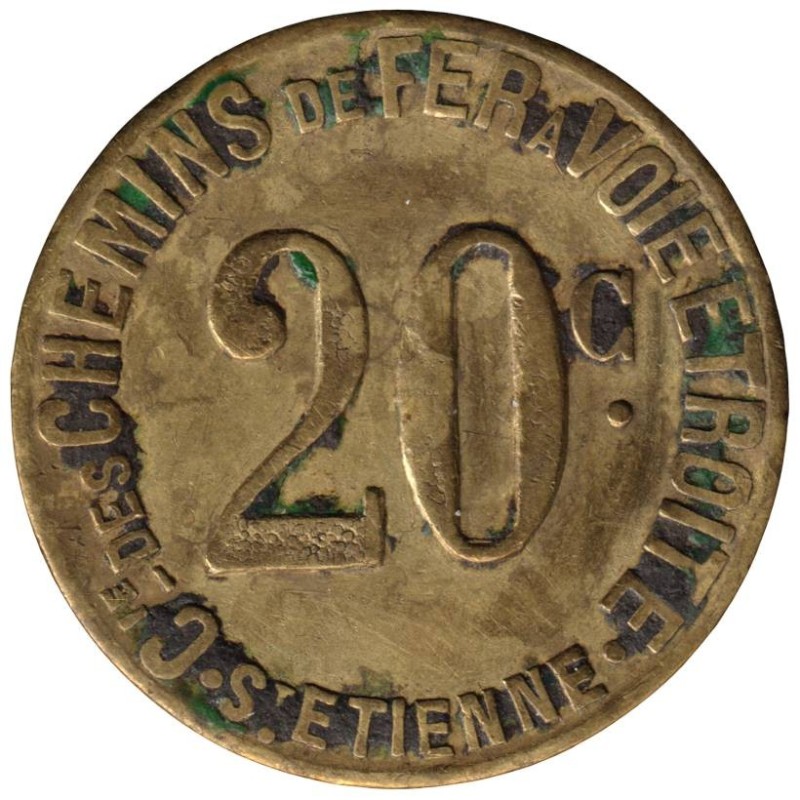 SAINT ETIENNE - 175.5 - Monnaie de nécessité - 20 centimes - Chiffres de 10mm - TB SAINT ETIENNE - 175.5 - Monnaie de nécessité - 20 centimes - Chiffres de 10mm - TB