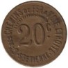 SAINT ETIENNE - 175.6 - Monnaie de nécessité - 20 centimes - Graveur Chambon - TTB