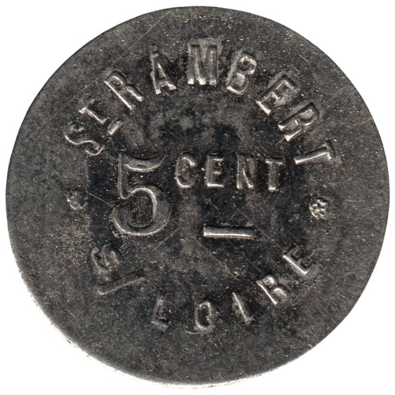 SAINT JUST SAINT RAMBERT - 1.1 - Monnaie de nécessité - 5 centimes - Pain - SUP+ SAINT JUST SAINT RAMBERT - 1.1 - Monnaie de nécessité - 5 centimes - Pain - SUP+