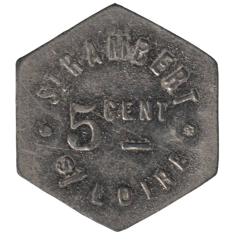 SAINT JUST SAINT RAMBERT - 1.3 - Monnaie de nécessité - 5 centimes - Potage - SUP SAINT JUST SAINT RAMBERT - 1.3 - Monnaie de nécessité - 5 centimes - Potage - SUP