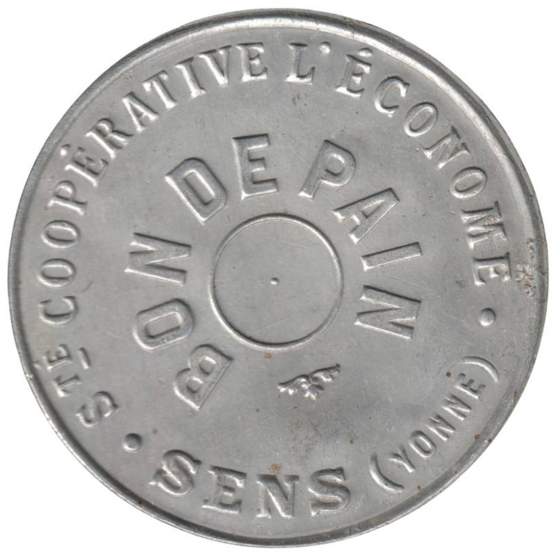 SENS - Monnaie de nécessité - Société Coopérative l'économe Sens - Bon de Pain - TTB+ SENS - Monnaie de nécessité - Société Coopérative l'économe Sens - Bon de Pain - TTB+