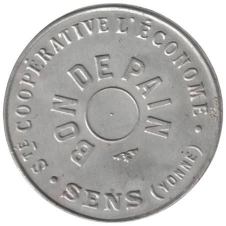 SENS - Monnaie de nécessité - Société Coopérative l'économe Sens - Bon de Pain - TTB+ SENS - Monnaie de nécessité - Société Coopérative l'économe Sens - Bon de Pain - TTB+