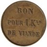 SURESNES - Monnaie de nécessité - Bureau de Bienfaissance - 1kg de viande - TTB