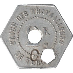 TERGNIER - 2.14 - Monnaie de nécessité - Union des Travailleurs - 2kg (pain) - TTB