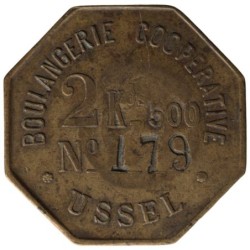 USSEL - 1.4 - Monnaie de nécessité - Boulangerie Coopérative - 2,500 kg de pain - TB