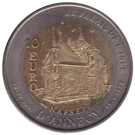 ANNECY - 10 euro des villes - 1997 - Etat : TTB ANNECY - 10 euro des villes - 1997 - Etat : TTB